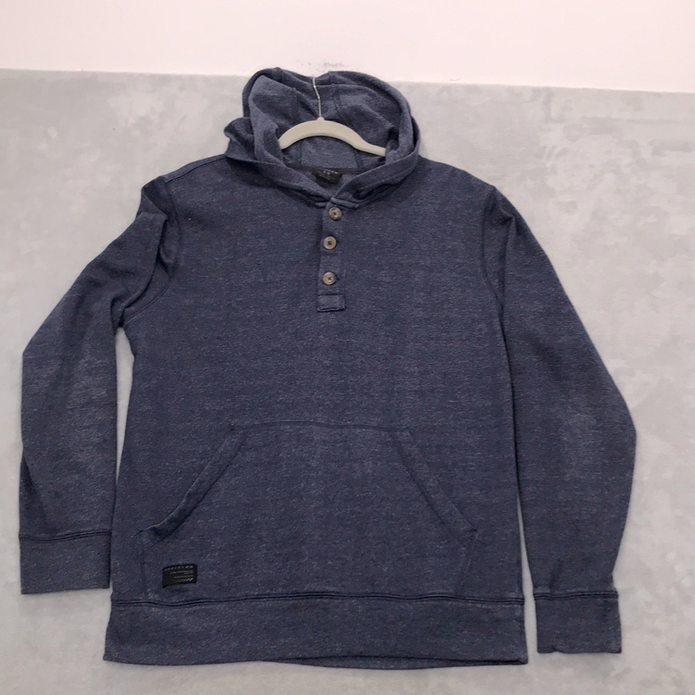 Oakley Men's Hooded Henley  Navy Blue Size L